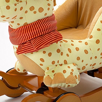 Labebe - Plüsch Schaukelpferd - Giraffe mit Räder - 4