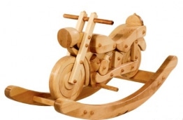 Kinderspielzeug mittleres Holzmotorrad Schaukelmotorrad Holzspielzeug 